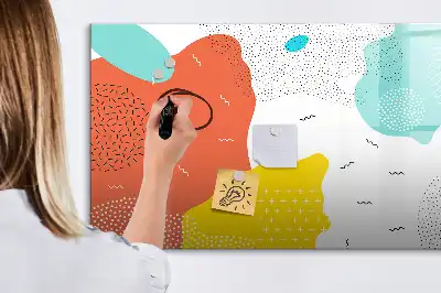 Pizarra borrable de cristal con imanes diseño Abstracción POP