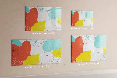 Pizarra borrable de cristal con imanes diseño Abstracción POP