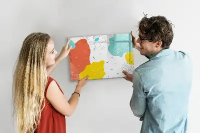 Pizarra borrable de cristal con imanes diseño Abstracción POP