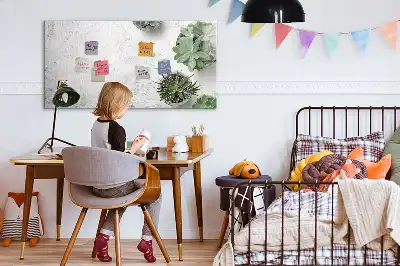 Pizarra magnética de pared con rotulador incluido