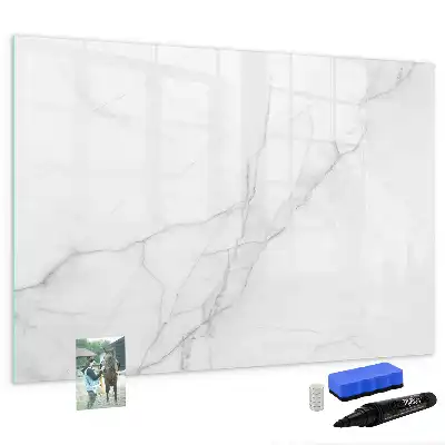 Pizarra de cristal magnética borrable diseño decorativo efecto mármol