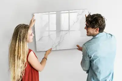 Pizarra de cristal magnética borrable diseño decorativo efecto mármol
