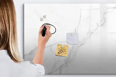 Pizarra de cristal magnética borrable diseño decorativo efecto mármol