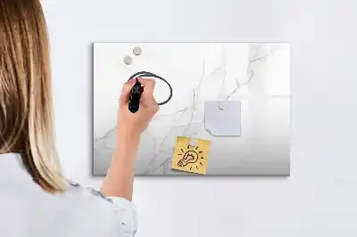 Pizarra de cristal magnética borrable diseño decorativo efecto mármol