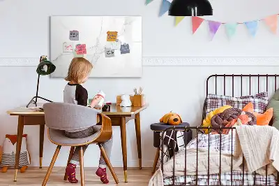 Pizarra de cristal magnética borrable diseño decorativo efecto mármol