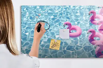 Pizarra magnética de pared con rotulador incluido