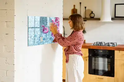 Pizarra magnética de pared con rotulador incluido