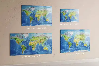 Mapa del mundo pizarra magnética de pared con rotulador
