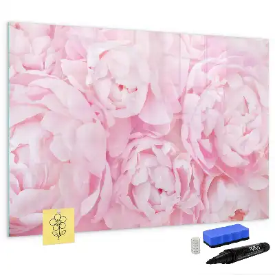 Pizarra magnética de pared diseño de flores abiertas con rotulador