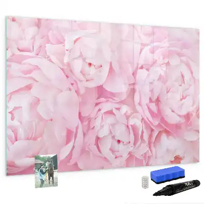 Pizarra magnética de pared diseño de flores abiertas con rotulador