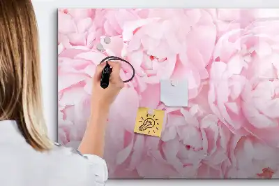 Pizarra magnética de pared diseño de flores abiertas con rotulador