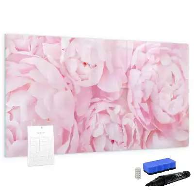 Pizarra magnética de pared diseño de flores abiertas con rotulador