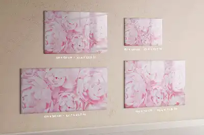 Pizarra magnética de pared diseño de flores abiertas con rotulador