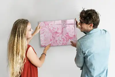 Pizarra magnética de pared diseño de flores abiertas con rotulador