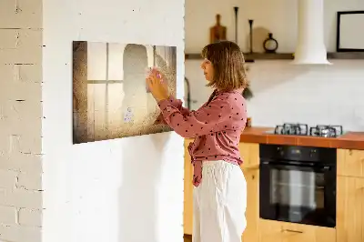 Pizarra borrable de cristal con imanes diseño de mapa del mundo antiguo