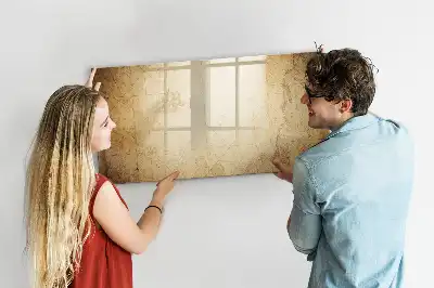 Pizarra borrable de cristal con imanes diseño de mapa del mundo antiguo