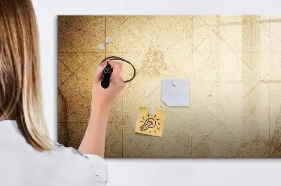 Pizarra borrable de cristal con imanes diseño de mapa del mundo antiguo