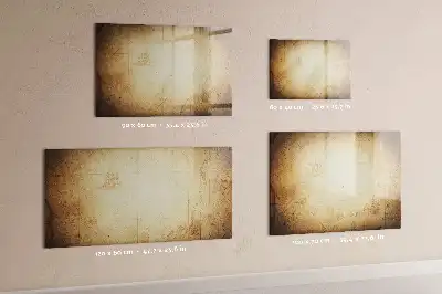 Pizarra borrable de cristal con imanes diseño de mapa del mundo antiguo