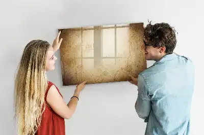 Pizarra borrable de cristal con imanes diseño de mapa del mundo antiguo