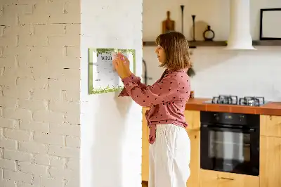Pizarra magnética de pared con rotulador para menú semanal