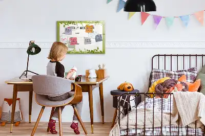 Pizarra magnética de pared con rotulador para menú semanal