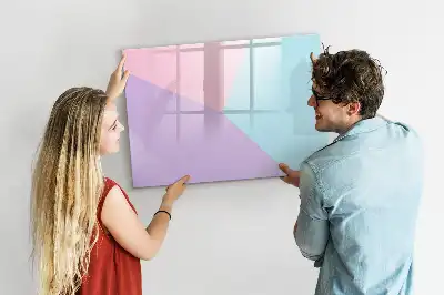 Pizarra de cristal magnética borrable diseño patrón pastel