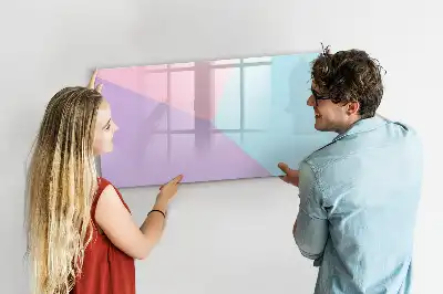 Pizarra de cristal magnética borrable diseño patrón pastel