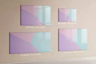 Pizarra de cristal magnética borrable diseño patrón pastel