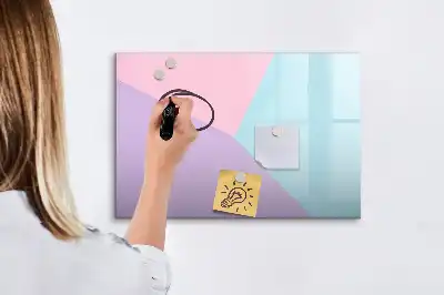 Pizarra de cristal magnética borrable diseño patrón pastel