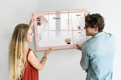Pizarra magnética de pared con rotulador notas del planificador
