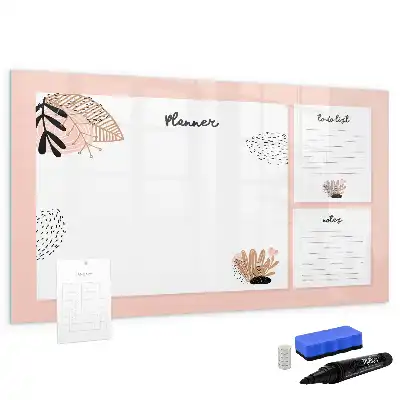 Pizarra magnética de pared con rotulador notas del planificador