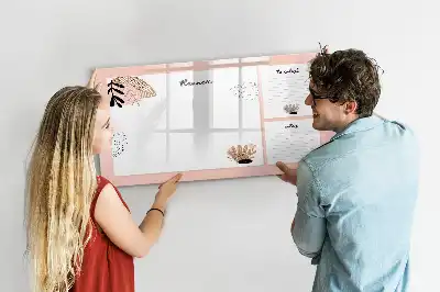 Pizarra magnética de pared con rotulador notas del planificador