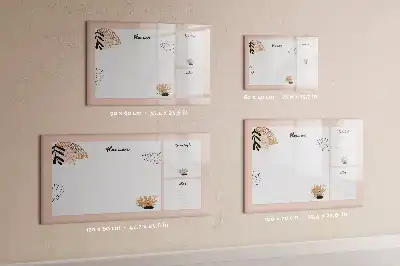 Pizarra magnética de pared con rotulador notas del planificador