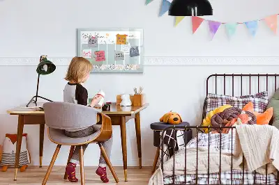 Pizarra de cristal borrable con imanes organizador para horarios semanales
