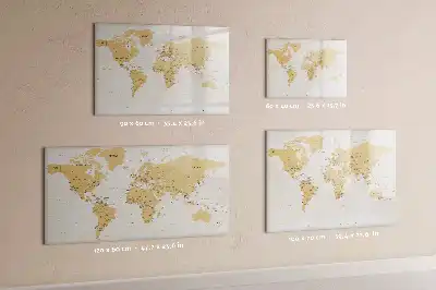 Mapa del mundo político pizarra magnética de pared con rotulador