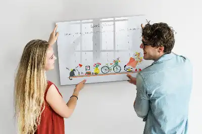 Planificador semanal de pared pizarra magnética con rotulador