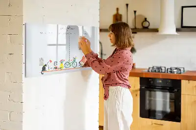 Planificador semanal de pared pizarra magnética con rotulador