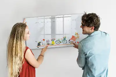 Planificador semanal de pared pizarra magnética con rotulador