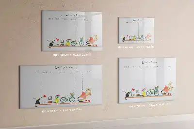Planificador semanal de pared pizarra magnética con rotulador