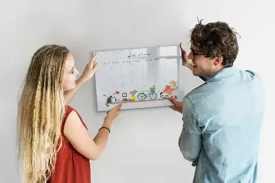 Planificador semanal de pared pizarra magnética con rotulador