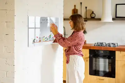 Planificador semanal de pared pizarra magnética con rotulador