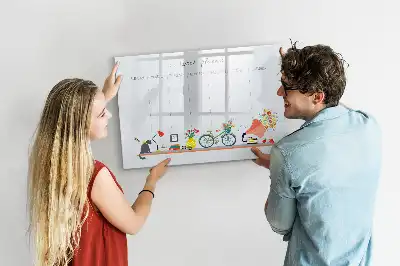 Planificador semanal de pared pizarra magnética con rotulador