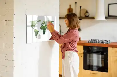 Mapa del mundo ecológico pizarra borrable de cristal con imanes