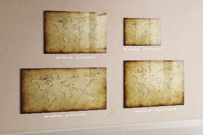Pizarra de cristal magnética mapa del mundo antiguo