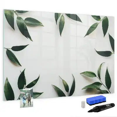 Pizarra magnética de pared con marco para hojas y rotulador