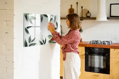 Pizarra magnética de pared con marco para hojas y rotulador