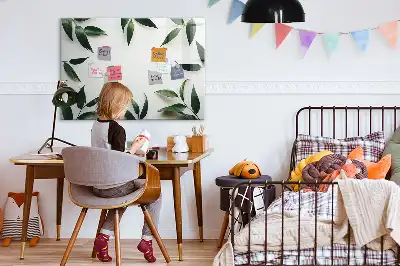 Pizarra magnética de pared con marco para hojas y rotulador