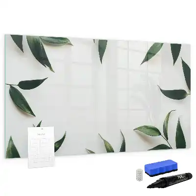 Pizarra magnética de pared con marco para hojas y rotulador