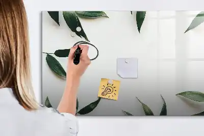 Pizarra magnética de pared con marco para hojas y rotulador