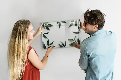Pizarra magnética de pared con marco para hojas y rotulador